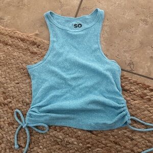 CROP RUCHED TANK